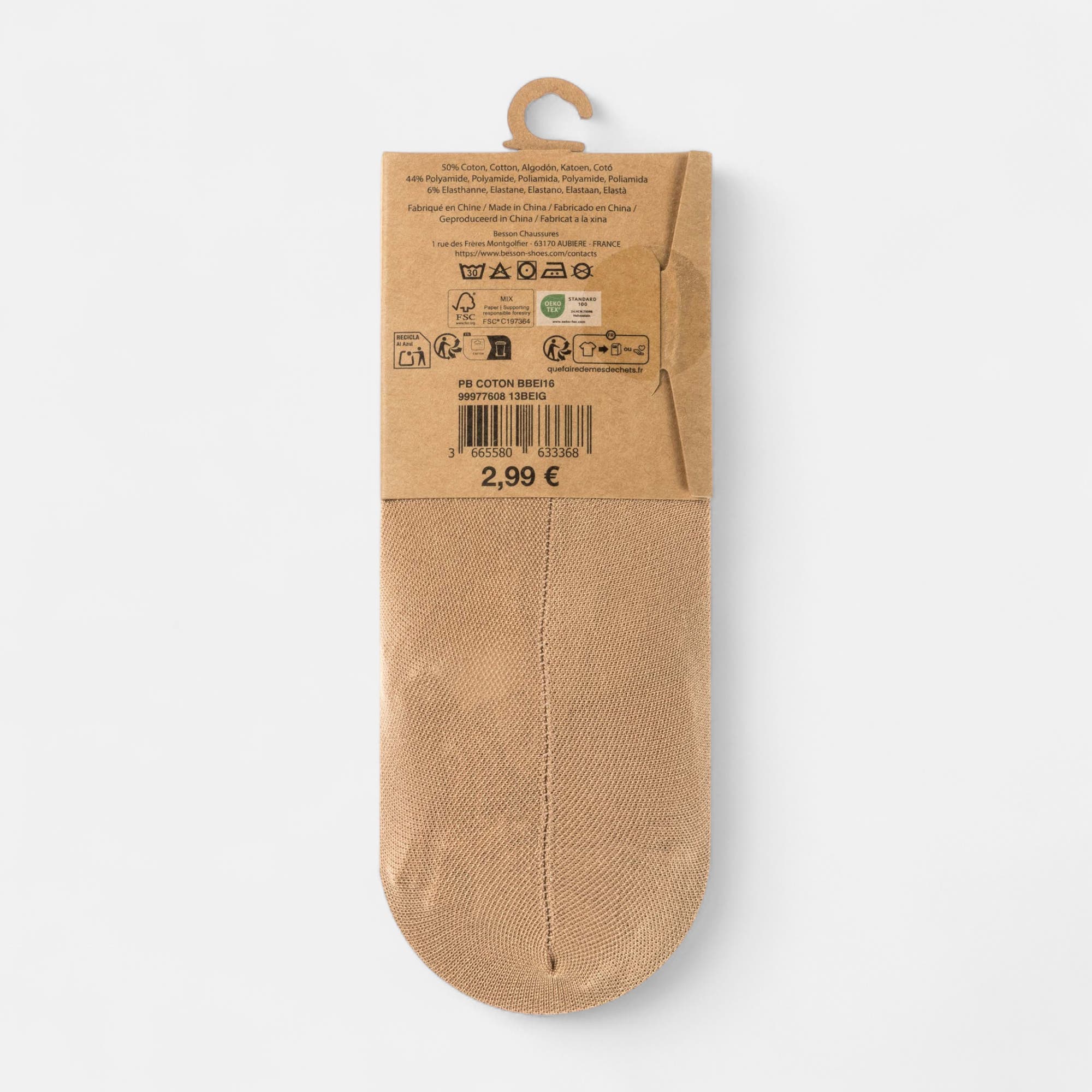 Mi-bas Femme beige