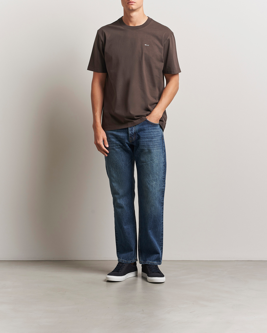 NN07 Adam Logo Crew Neck T-Shirt Coffee