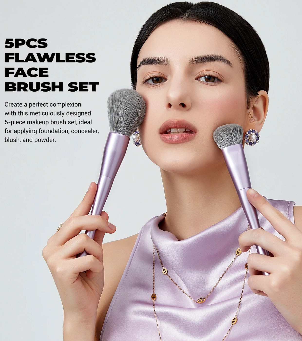 Jessup Beauty - *Everyday Glam* - Conjunto de pincéis 5pc Flawless - T514