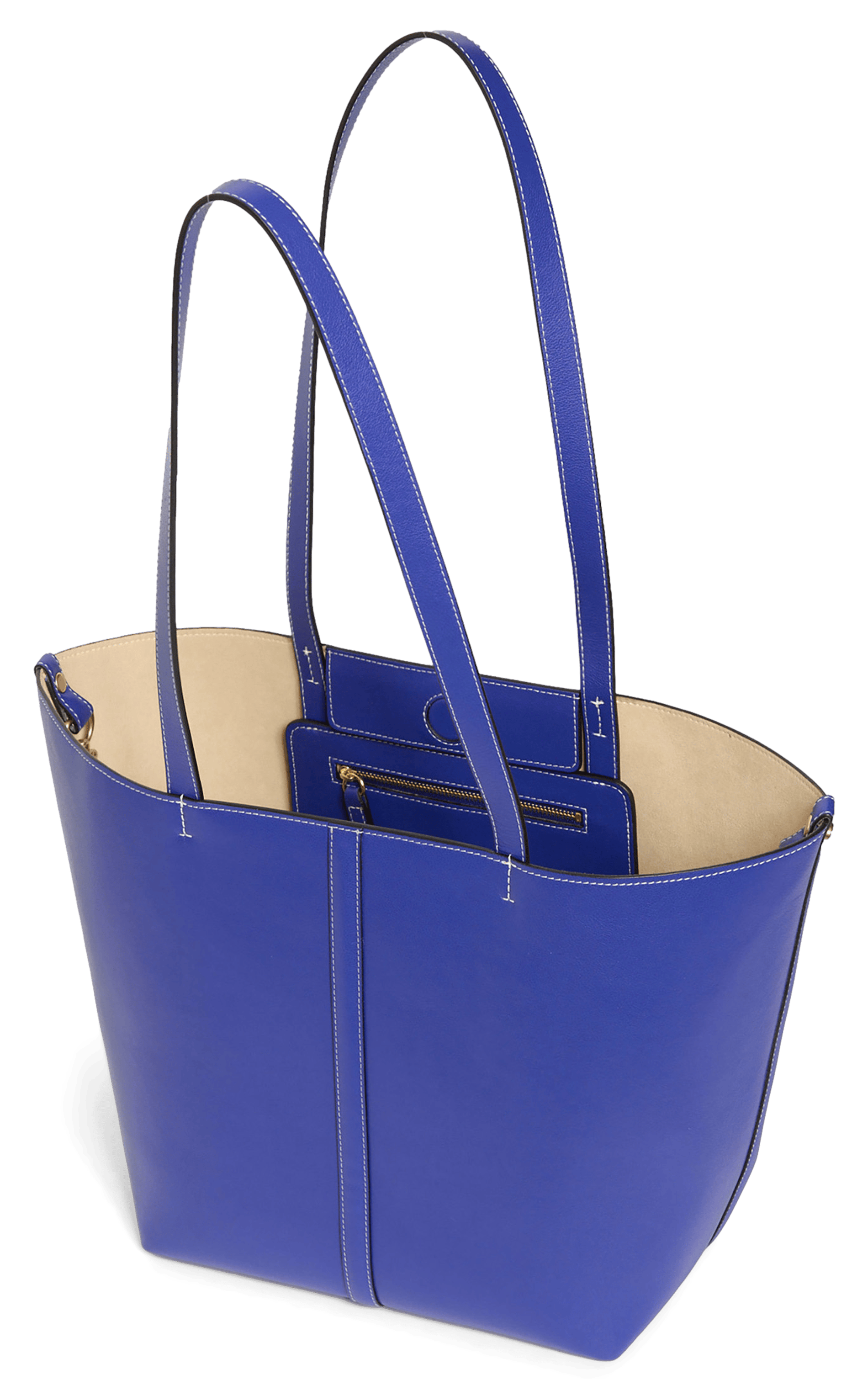 Petit cabas en cuir | Bleu