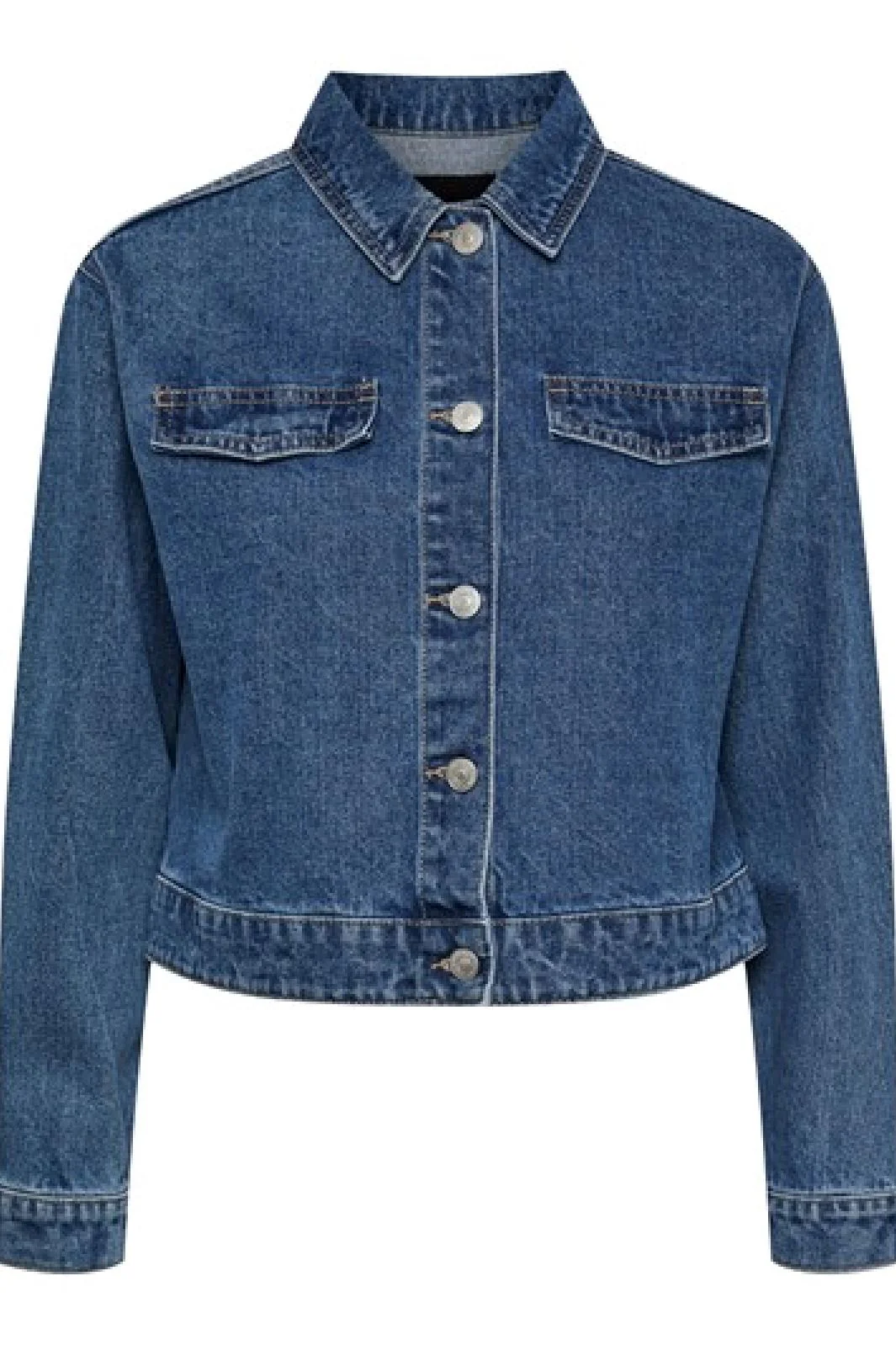 Pieces Pctessie Ls Dnm Jacket Bc medium blue denim