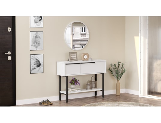 CONCEPT1 - Console On12 W blanc 100 x 29,5 x h76cm