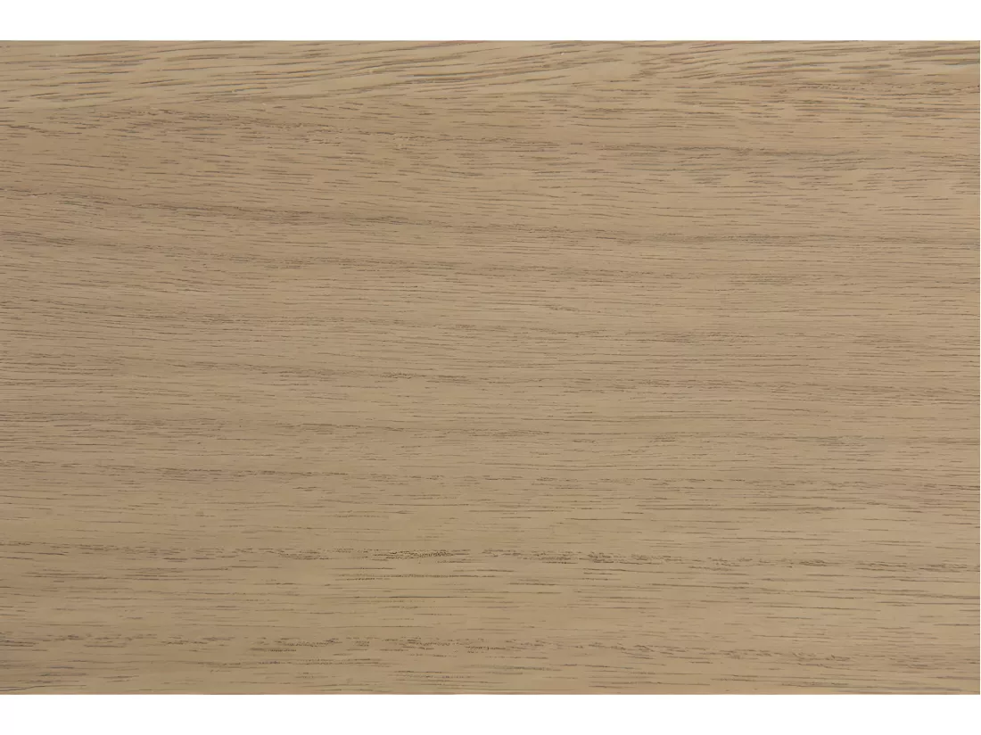 EDITH - Console bois naturel 2 tiroirs pieds épingles métal noir