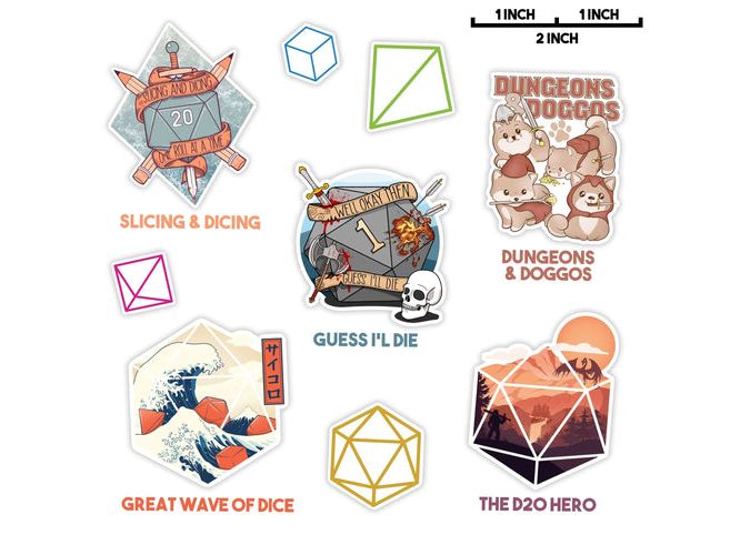 Glass Staff Sticker Bomb Pack Mehrfarbig Aufkleber für RPG-Fans
