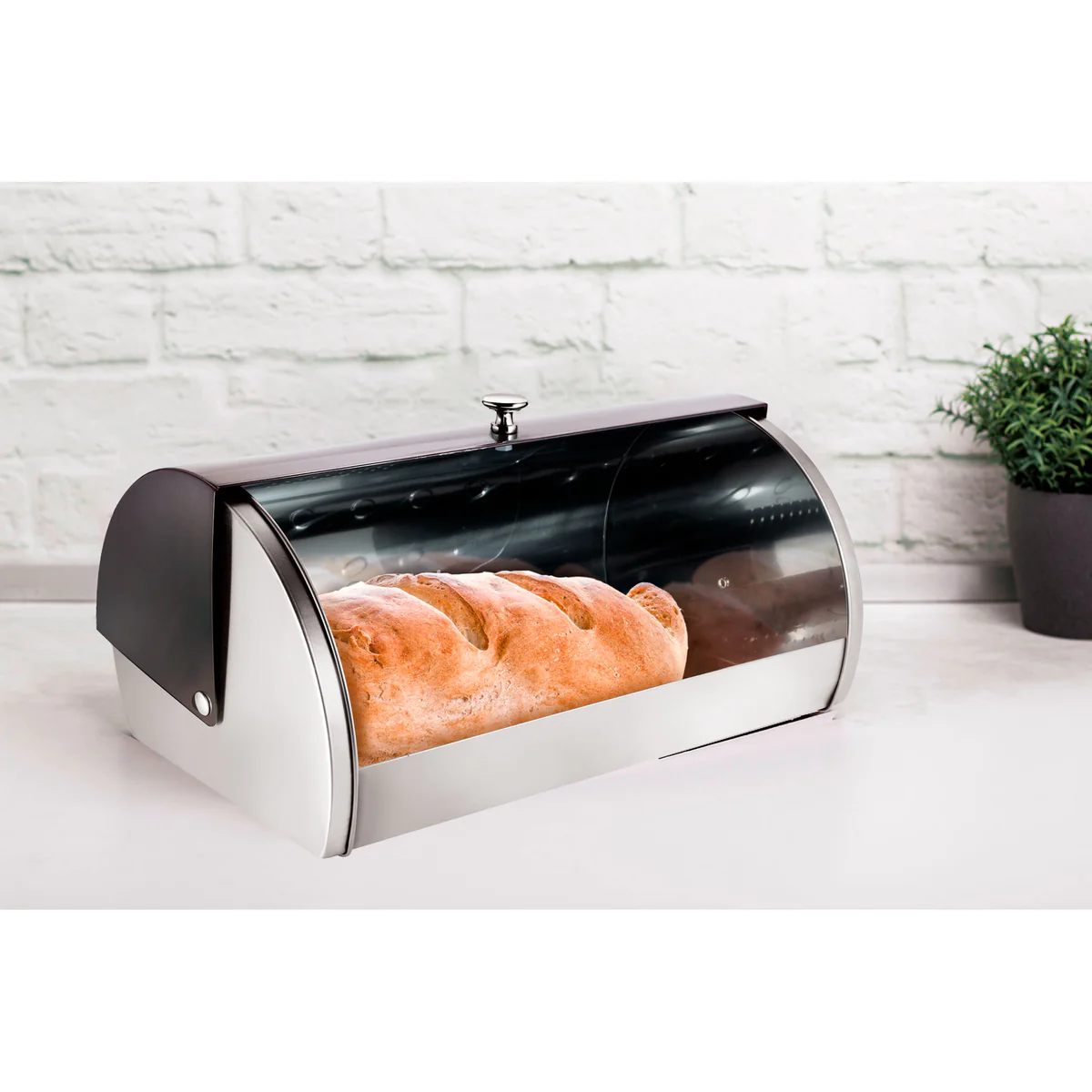 Ensemble Boîte à Pain + 3 Boîtes de Cuisine, Rangement, Acier Inoxydab