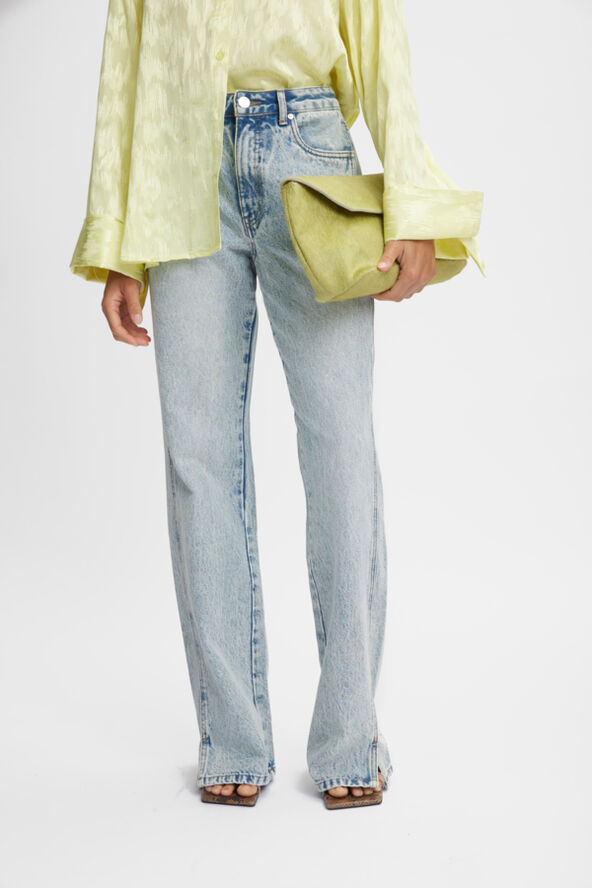 Gestuz AcidaGZ HW straight jeans Light blue acid wash