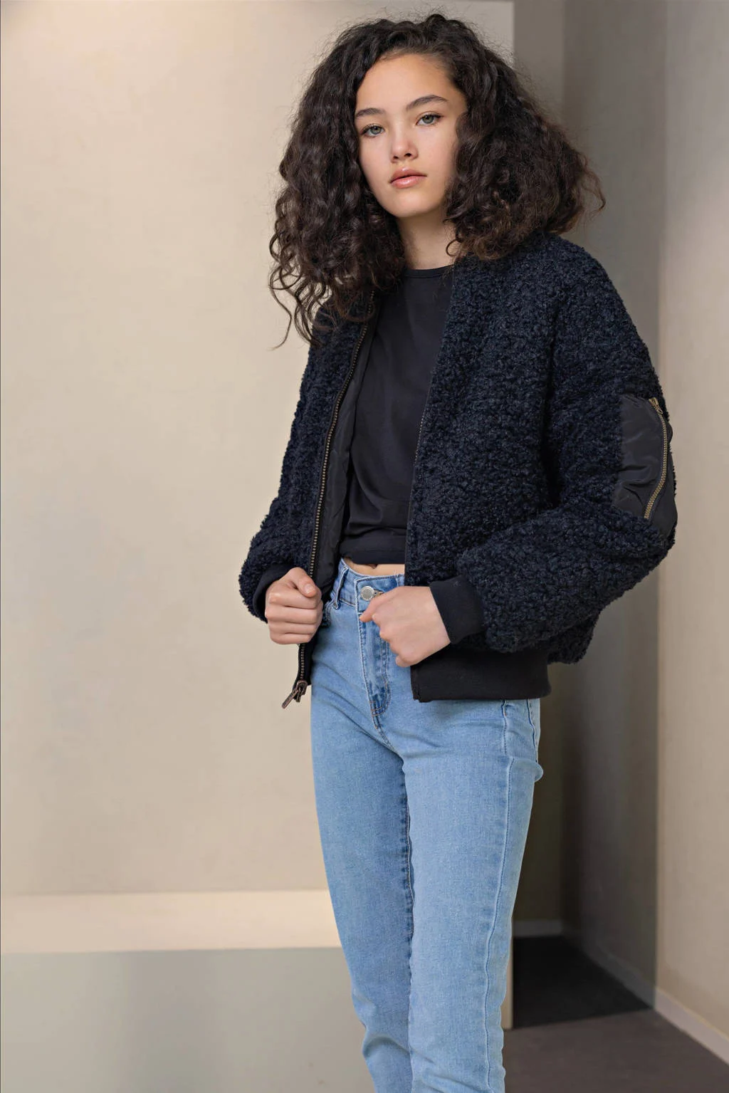 NoBell’ reversible quilted winterjas Bombi zwart
