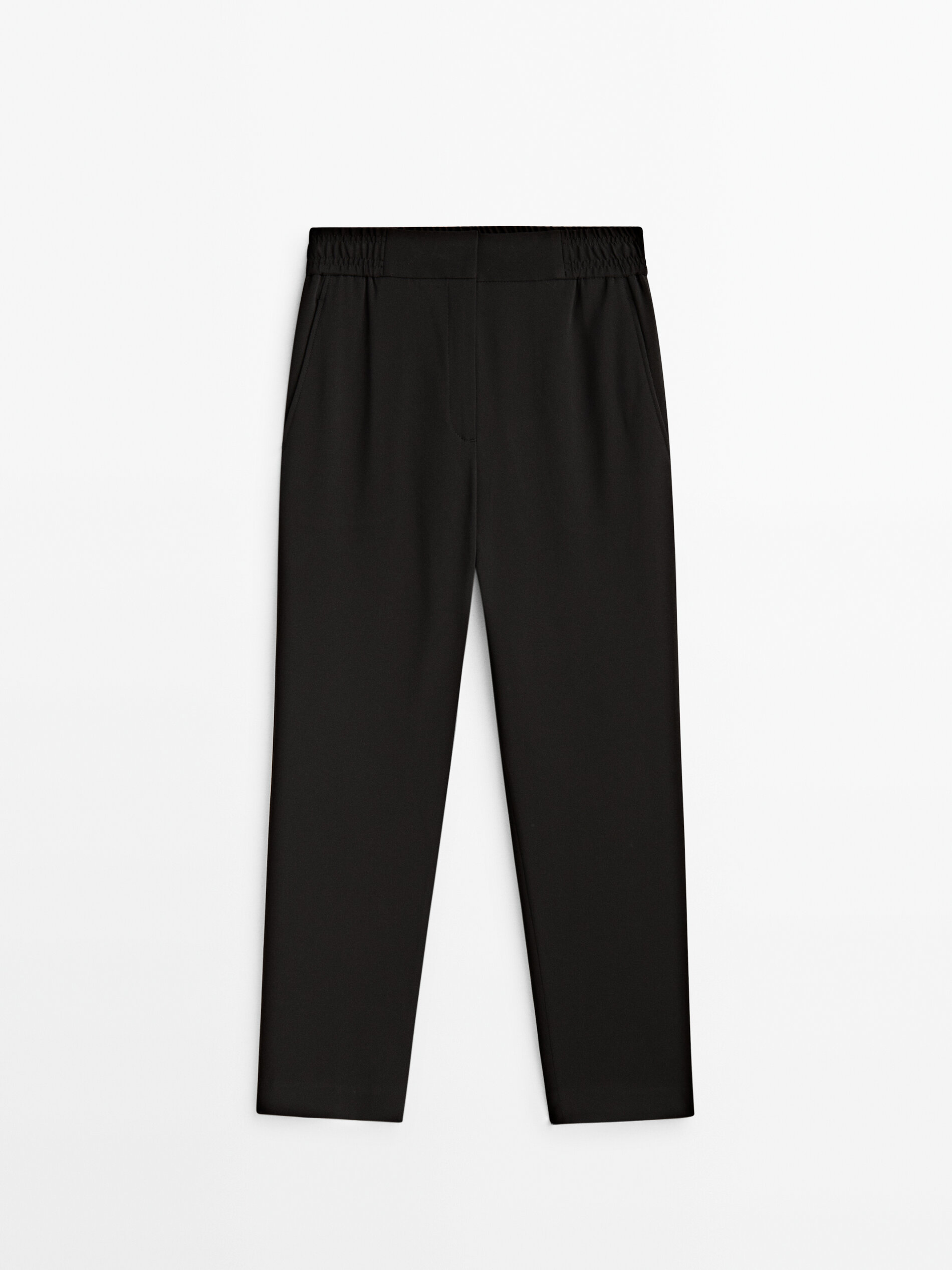 Calça crepe reta - NEGRO