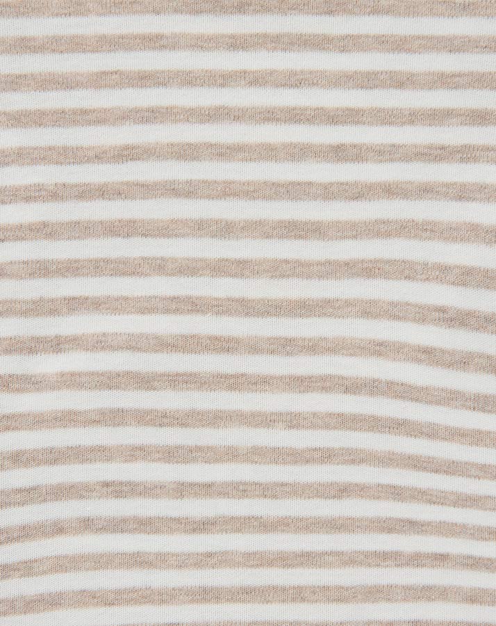 Langarm-Body INFINITY gestreift in sand