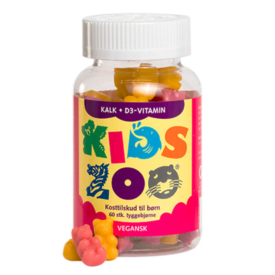 Kids Zoo®  Kalk + D vitamin 60 stk.