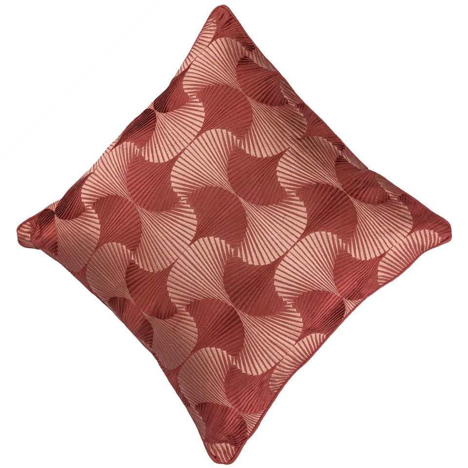 Sierkussen linnen Art Nouveau mineralred 45x45 cm