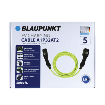 Blaupunkt Electric Verhicle 1 Fase laadkabel 32Ah capaciteit