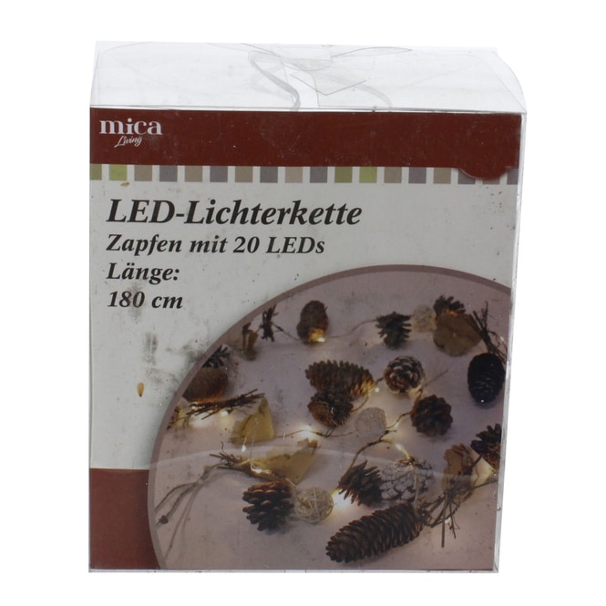 Lichterkette Zapfen - ca. 180 cm