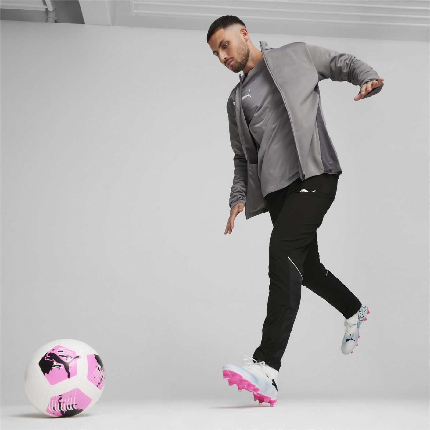 PUMA teamGOAL Trainingsjack Grijs Wit