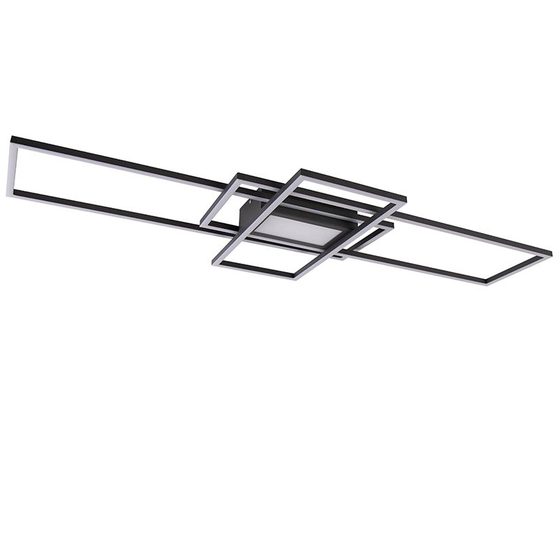Plafonnière antraciet incl. LED, afstandsbediening - Riha