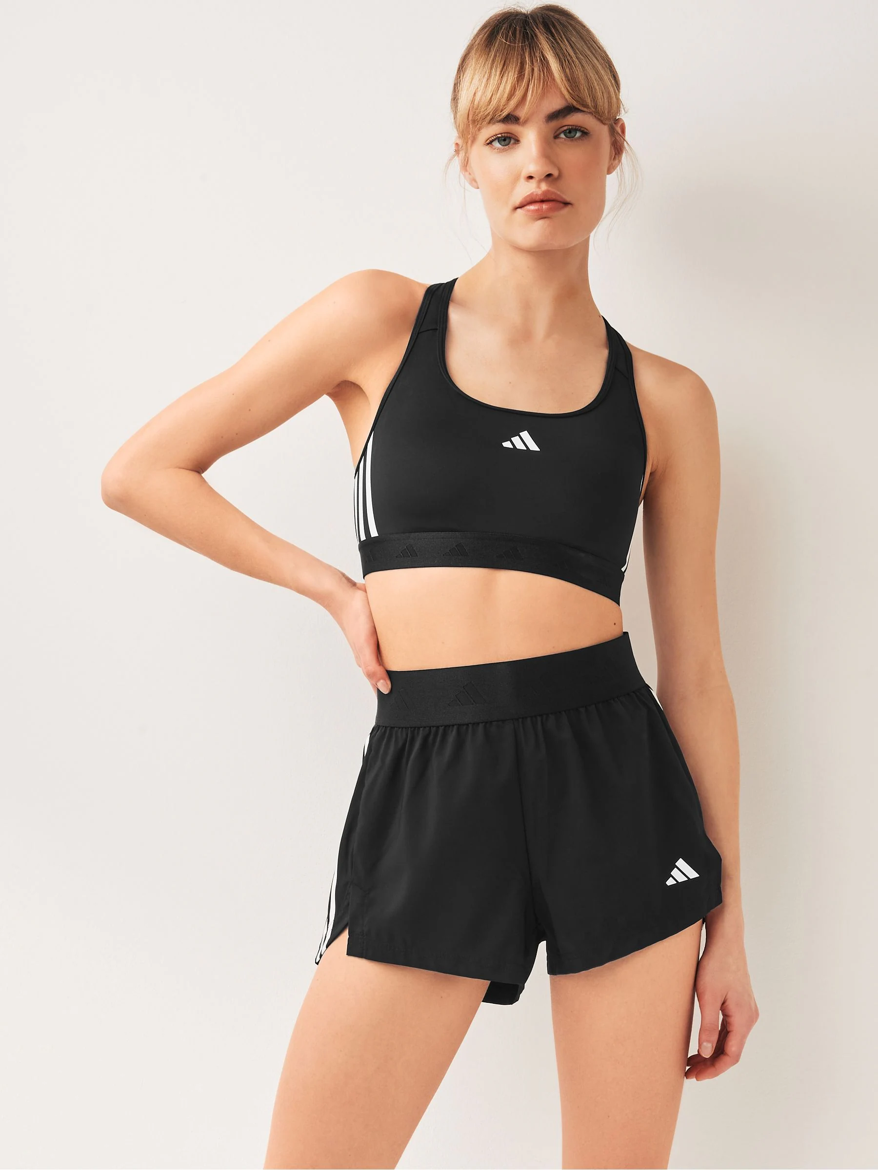 Zwart - adidas Hyperglam shorts van geweven stof
