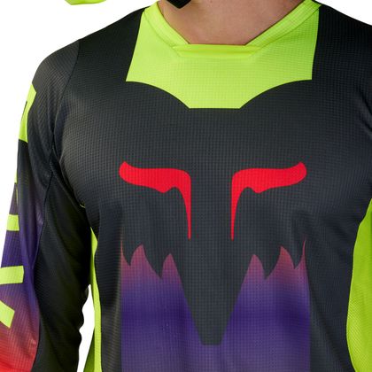 Maillot cross Fox 180 - FLORA 2024 - Noir / Gris