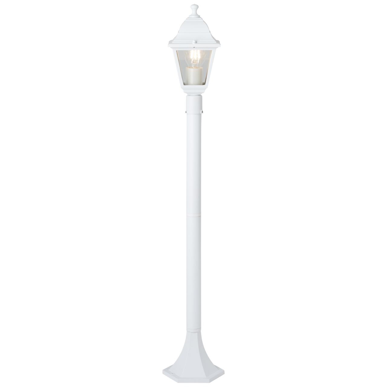 BRILLIANT Nissie Außenstandleuchte 100cm weiß | 1x A60, E27, 60W, geeignet für Normallampen (nicht enthalten)