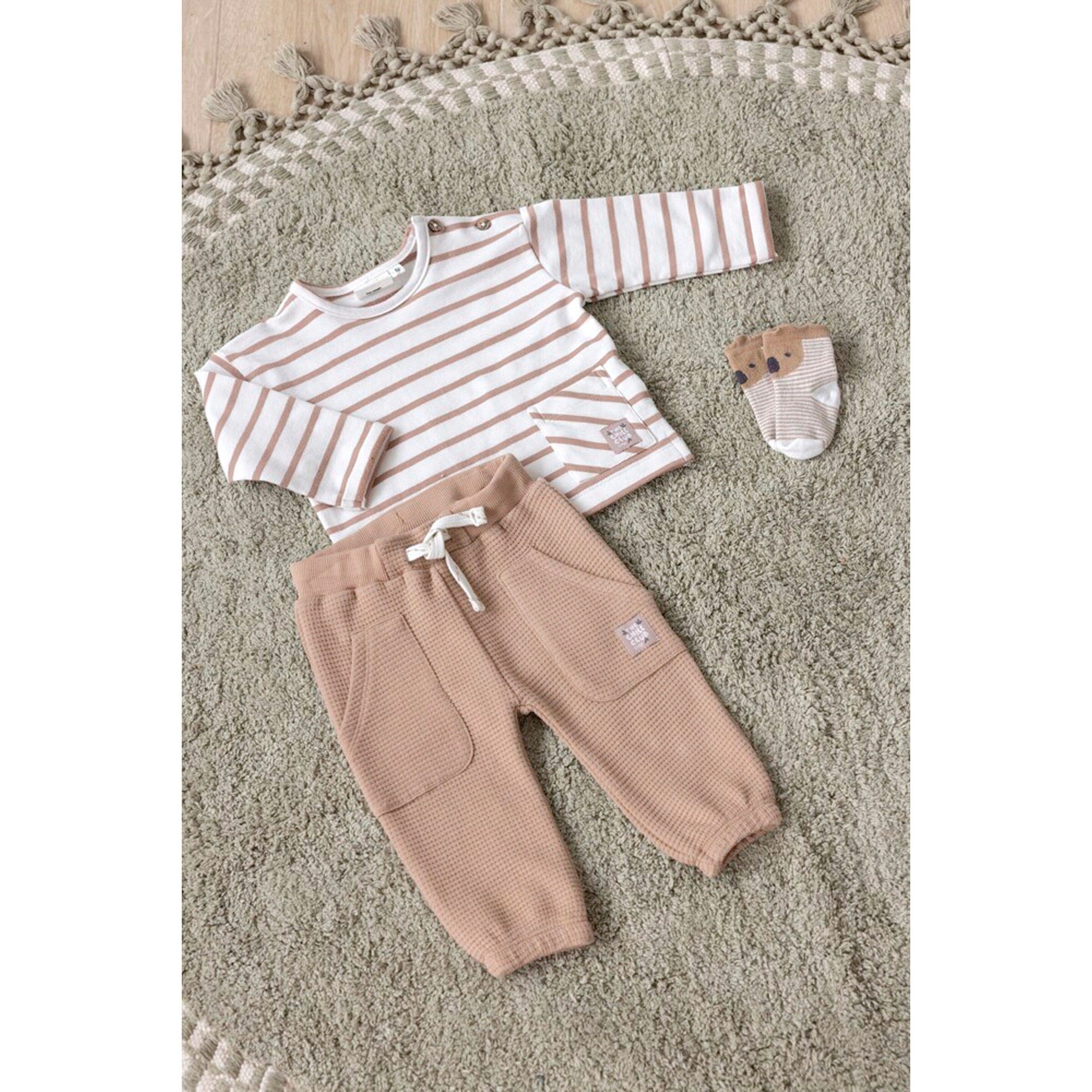 Feetje Shirt langarm Ringel natur/braun