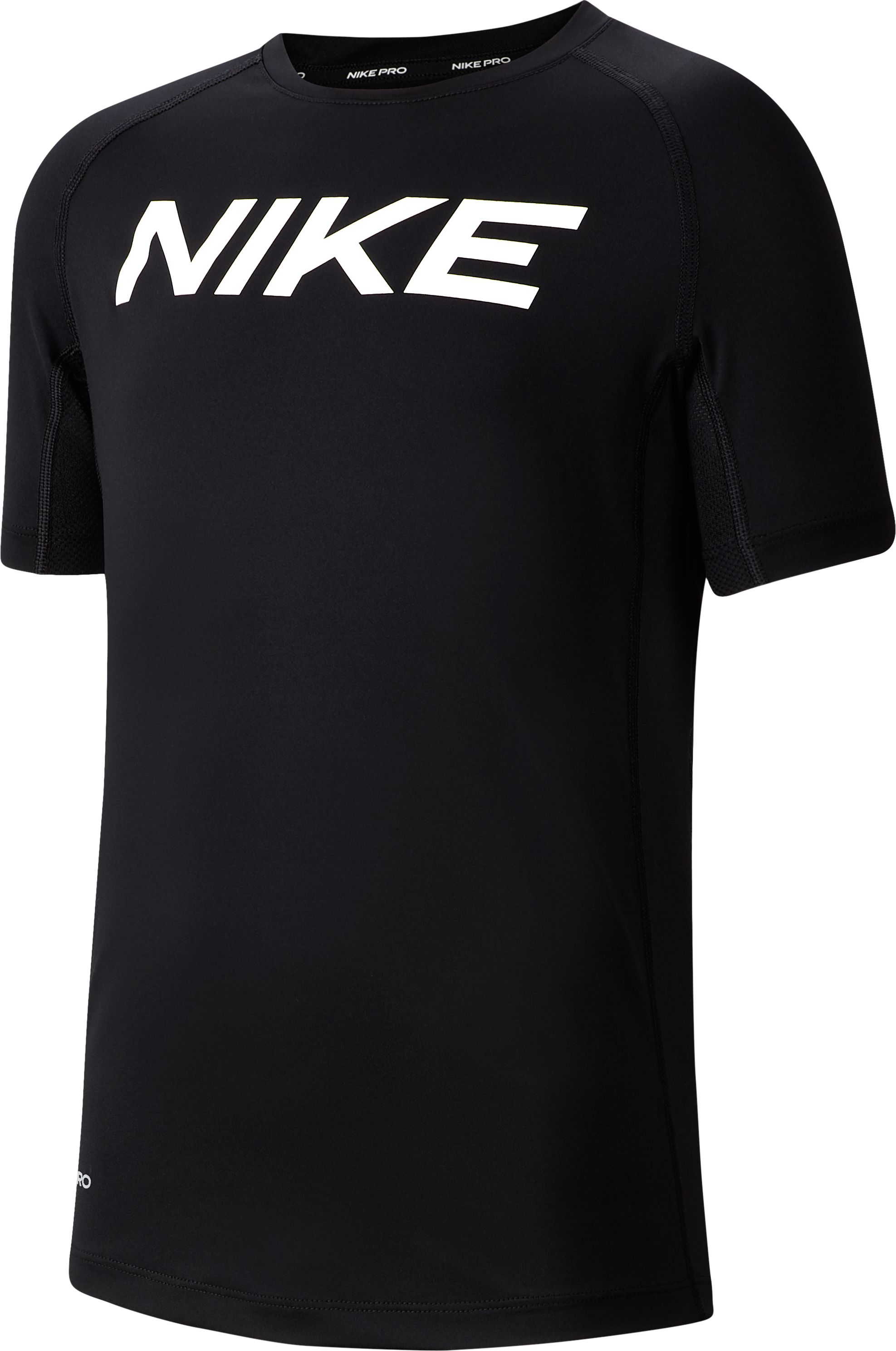Pro Short Sleeve Big Kids Black/White