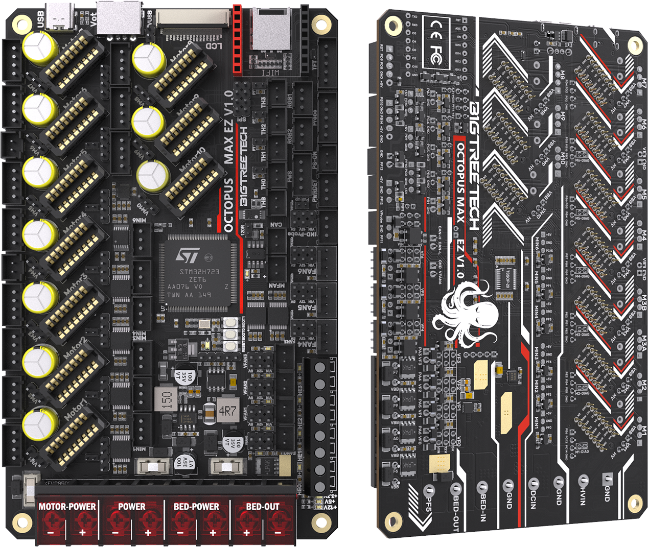 BIGTREETECH  Octopus Max EZ, V1.0    Vielseitige 32-Bit-Platine mit Marlin- und Klipper-Kompatibilität