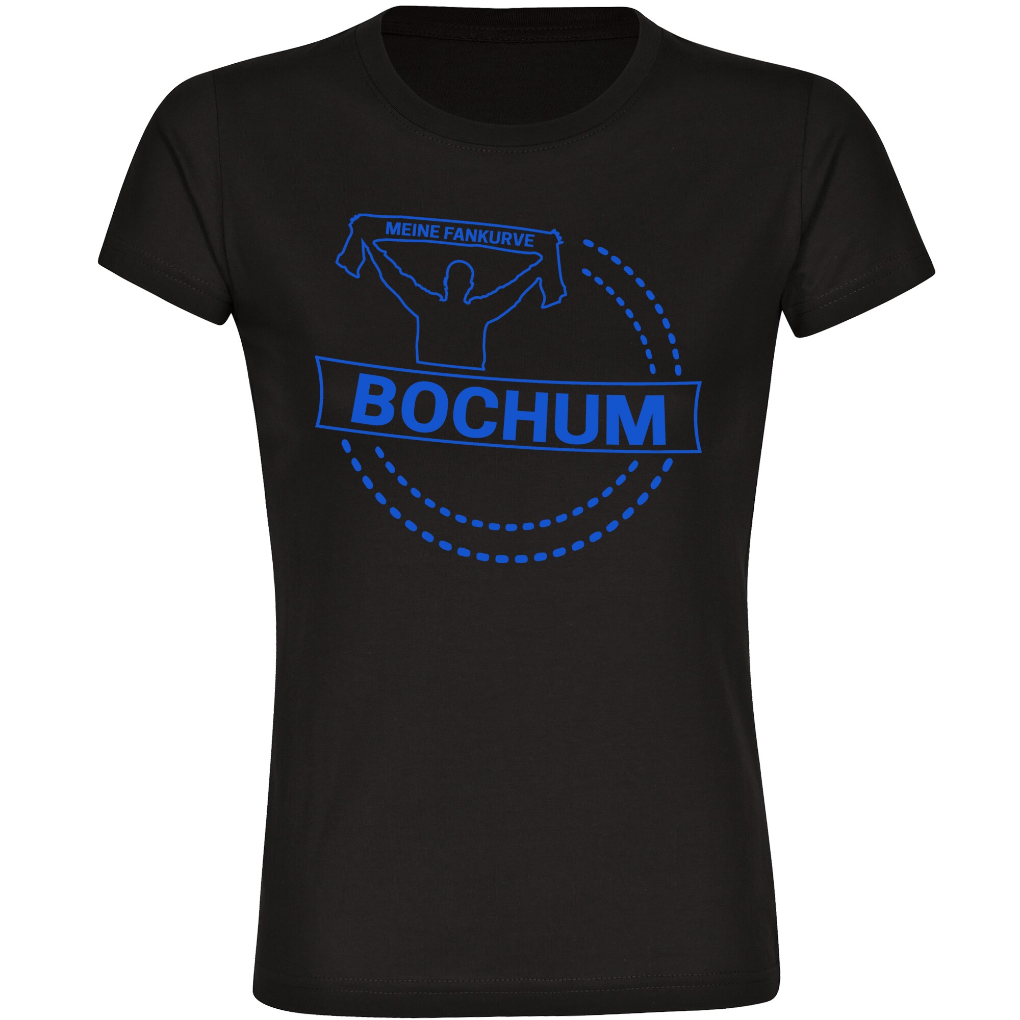 multifanshop® Damen T-Shirt - Bochum - Meine Fankurve - Druck blau
