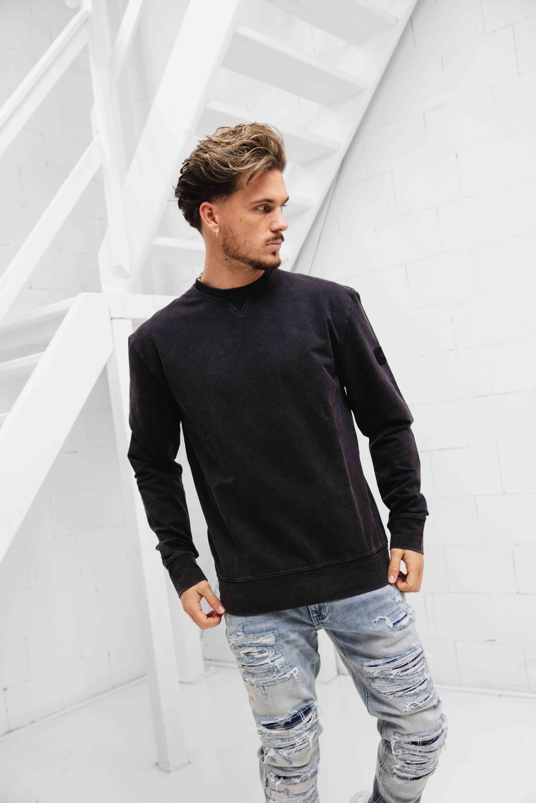 Cruyff Non Denim Sweater Heren Zwart