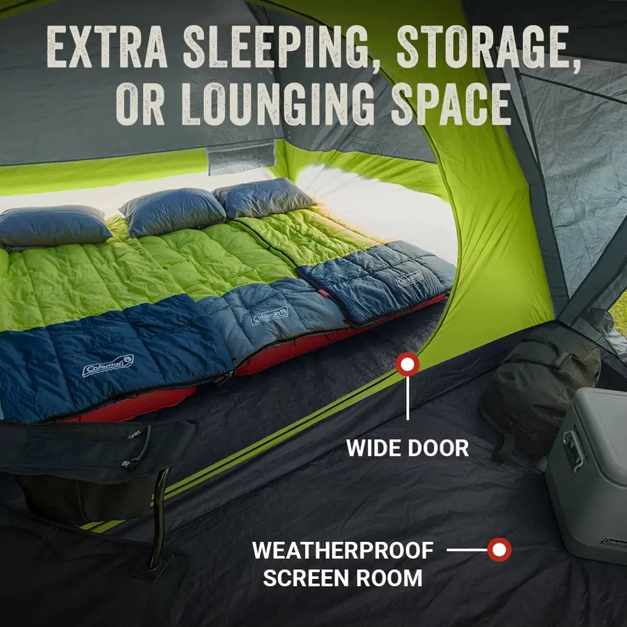 Skydome&trade; 8-Person Camping Tent with Screen Room, Rock Grey