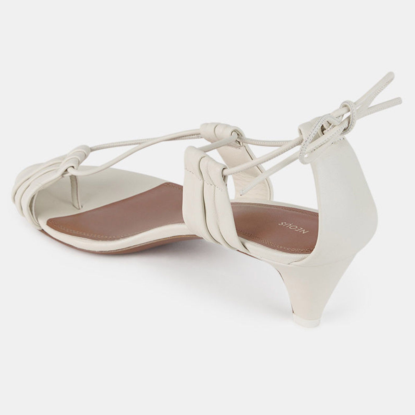 Neous Sandales en Cuir Alma beiges - Talon 5 cm