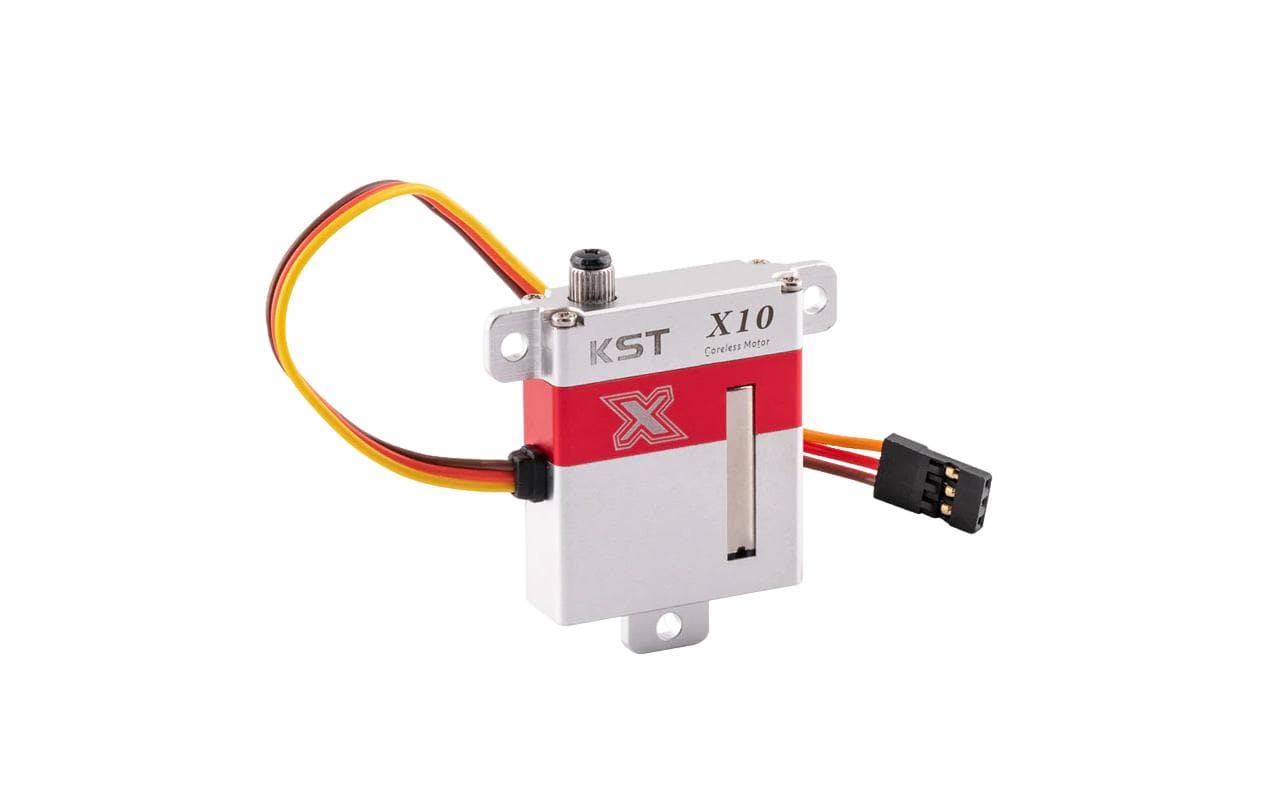 Flächenservo X10 V8.0 10.8 kg, 0.10 s, Digital HV10 mm Flächenservo mit Metallgetriebe und Softstart