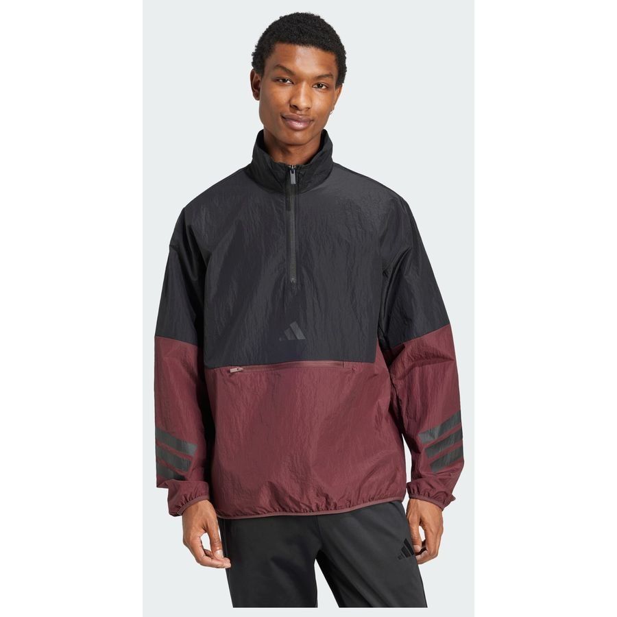 Adidas Sweat-shirt toile demi-zip 3 bandes Future Icons