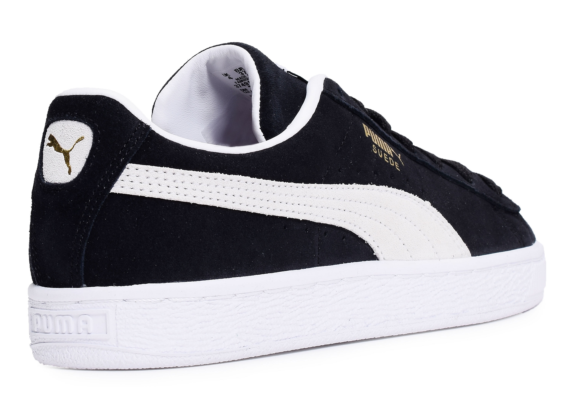Suede classic noir blanc