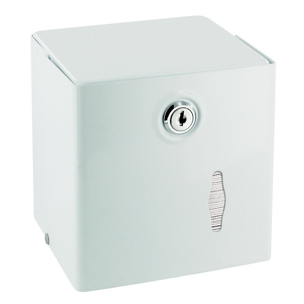 Distributeur papier toilette époxy blanc carré pour paquets