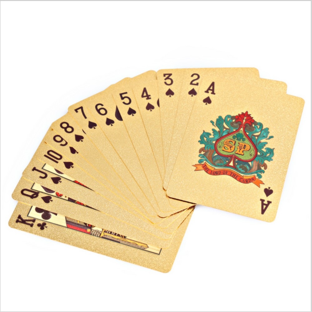 Wasserfestes Poker-Karten Deck aus Kunststoff - Gold