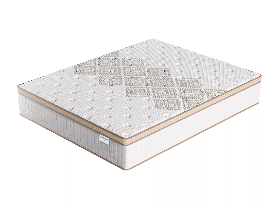 Matelas 140x190cm - Hybride - Ressorts ensachés + Mousse haute résilience - Ép. 28cm