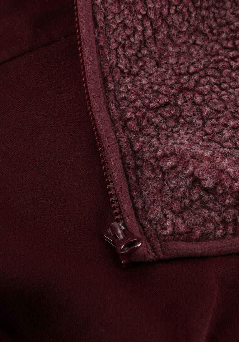 bordeaux american vintage faux fur jas hoktown woman