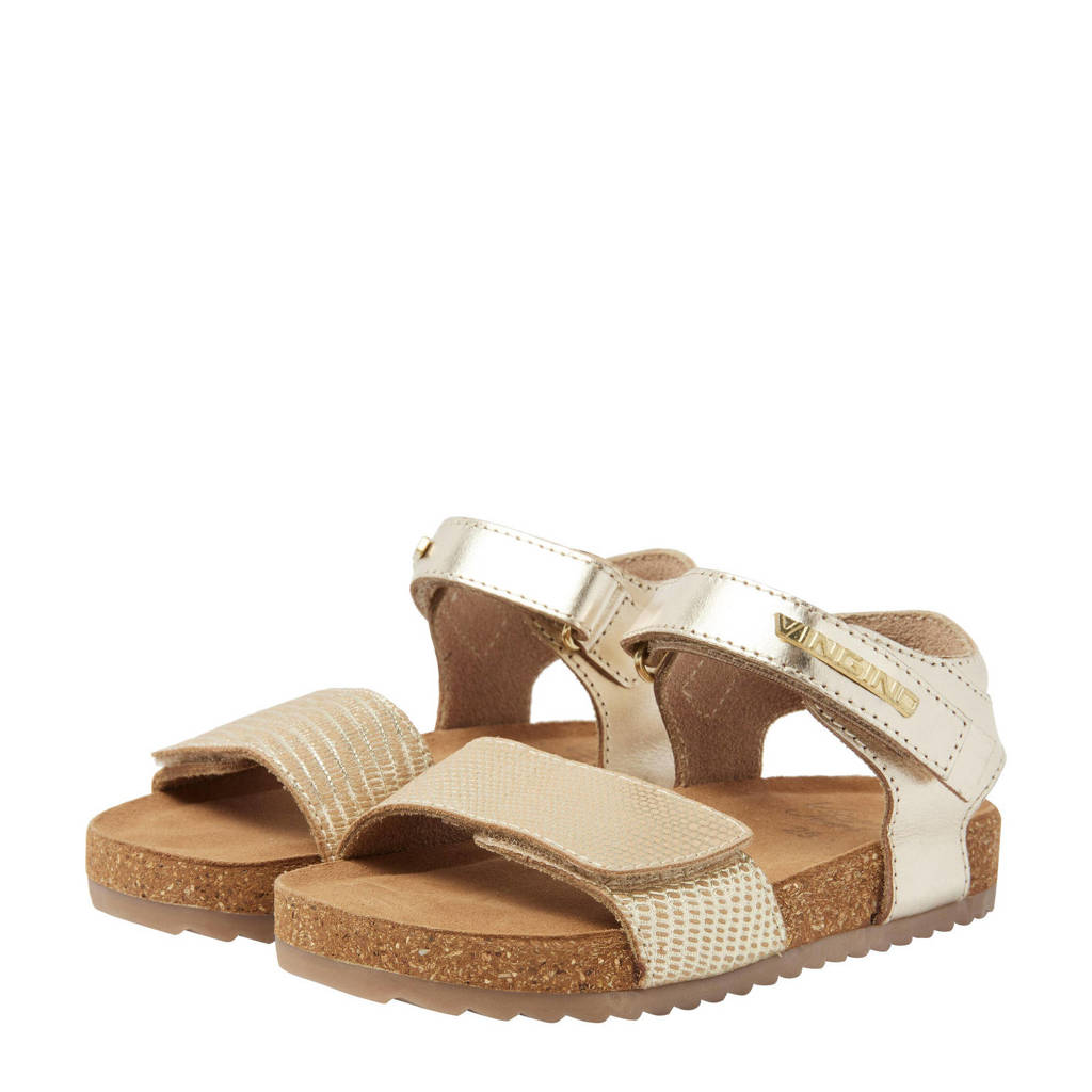 Vingino Demi llleren sandalen goud/beige