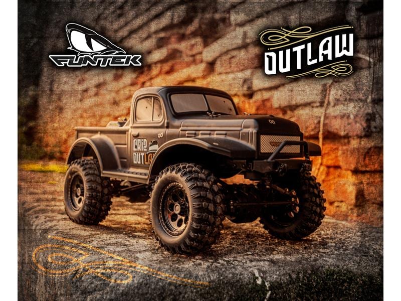Funtek Scale Crawler CR12 Outlaw Schwarz, RTR, 1:12 4x4 Rock Crawler Pick-up