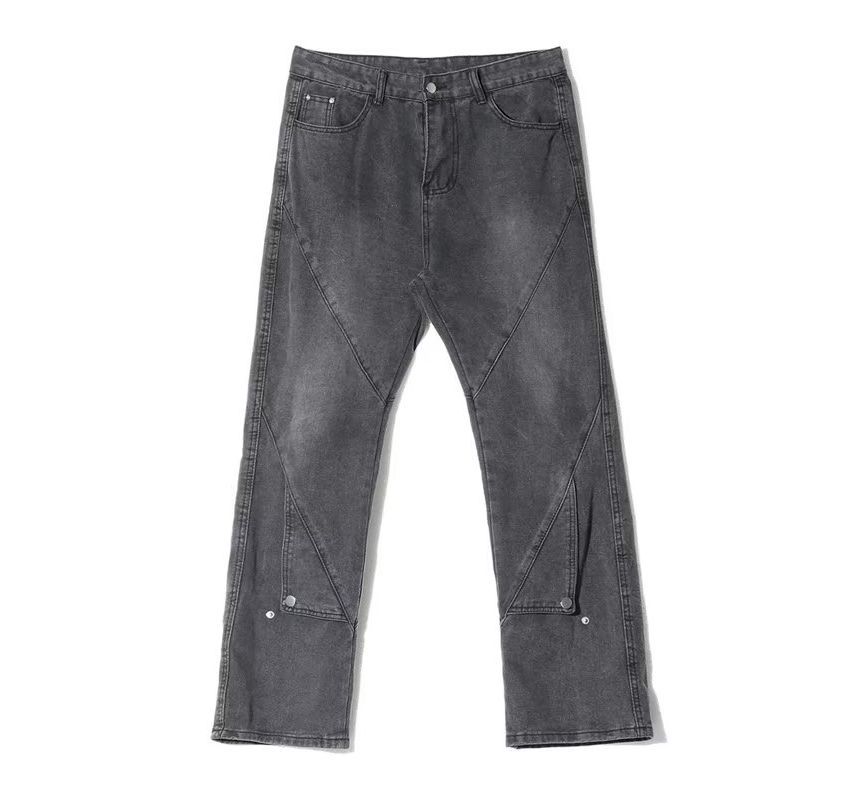 emeisa - High Waist Washed Wide Leg Cargo Jeans
