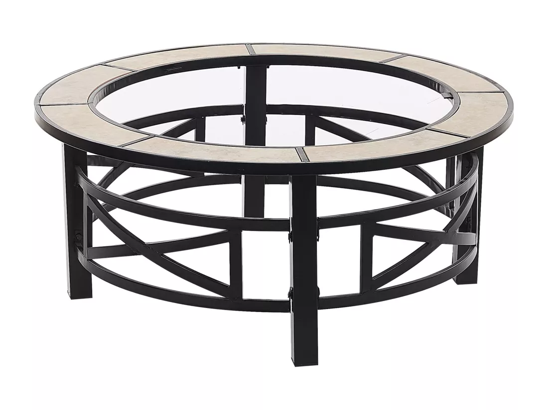 Foyer avec grille HIERRO Métal Noir
