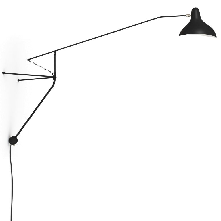 DCW éditions Mantis BS2 wandlamp zwart