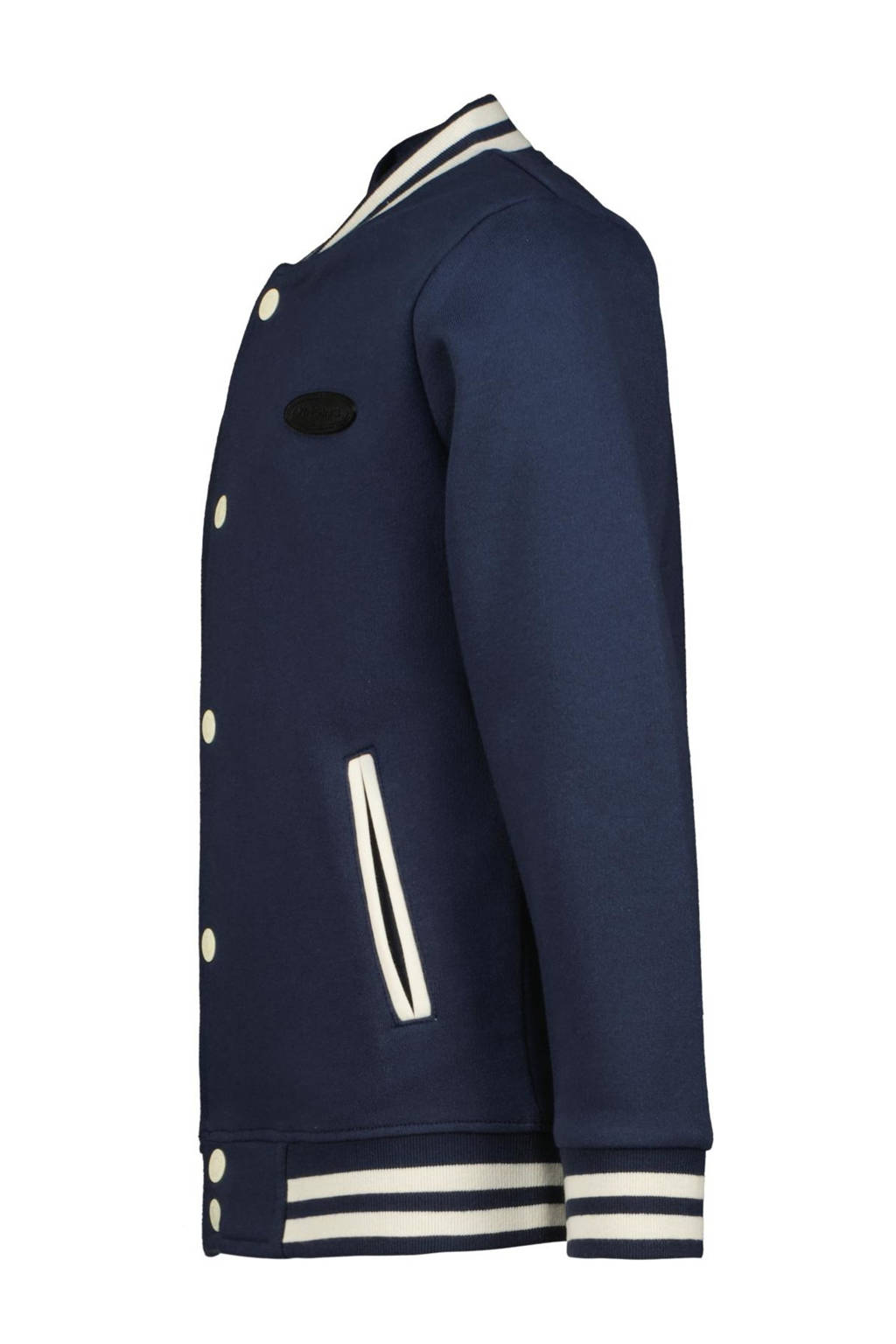 Vingino sweatvest Onox donkerblauw/offwhite