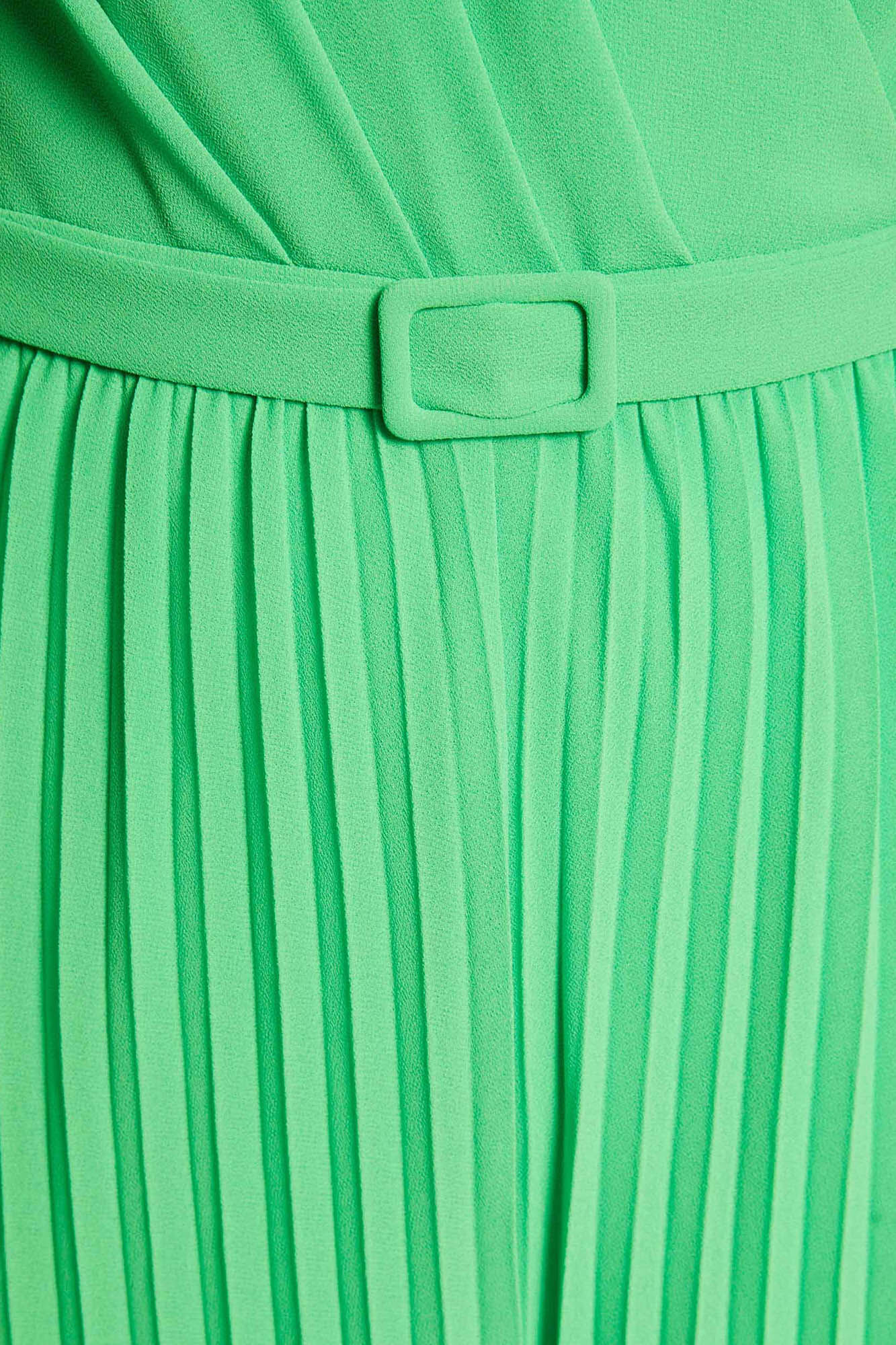 Macacão plissado de pernas largas - Verde