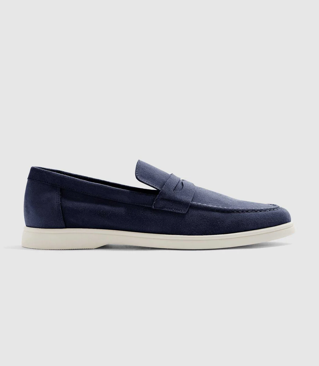 Mocassin en daim marine EMILE