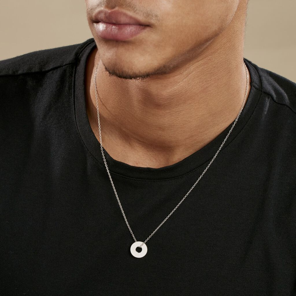 Collier Argent Blanc Isandro
