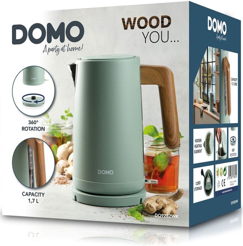 DOMO DO9282WK Waterkoker - Groen - 1,7 L - Mat
