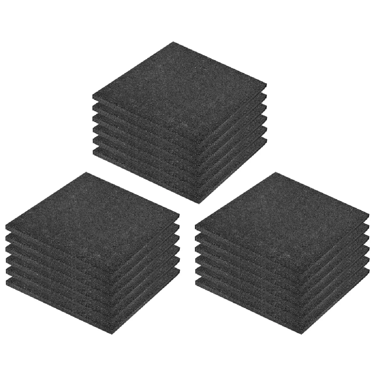 vidaXL Carreaux de protection antichoc - Noir