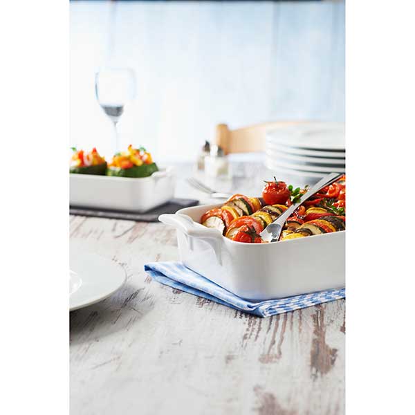 Plat rectangulaire porcelaine Belle Cuisine 19 cm Blanc Revol