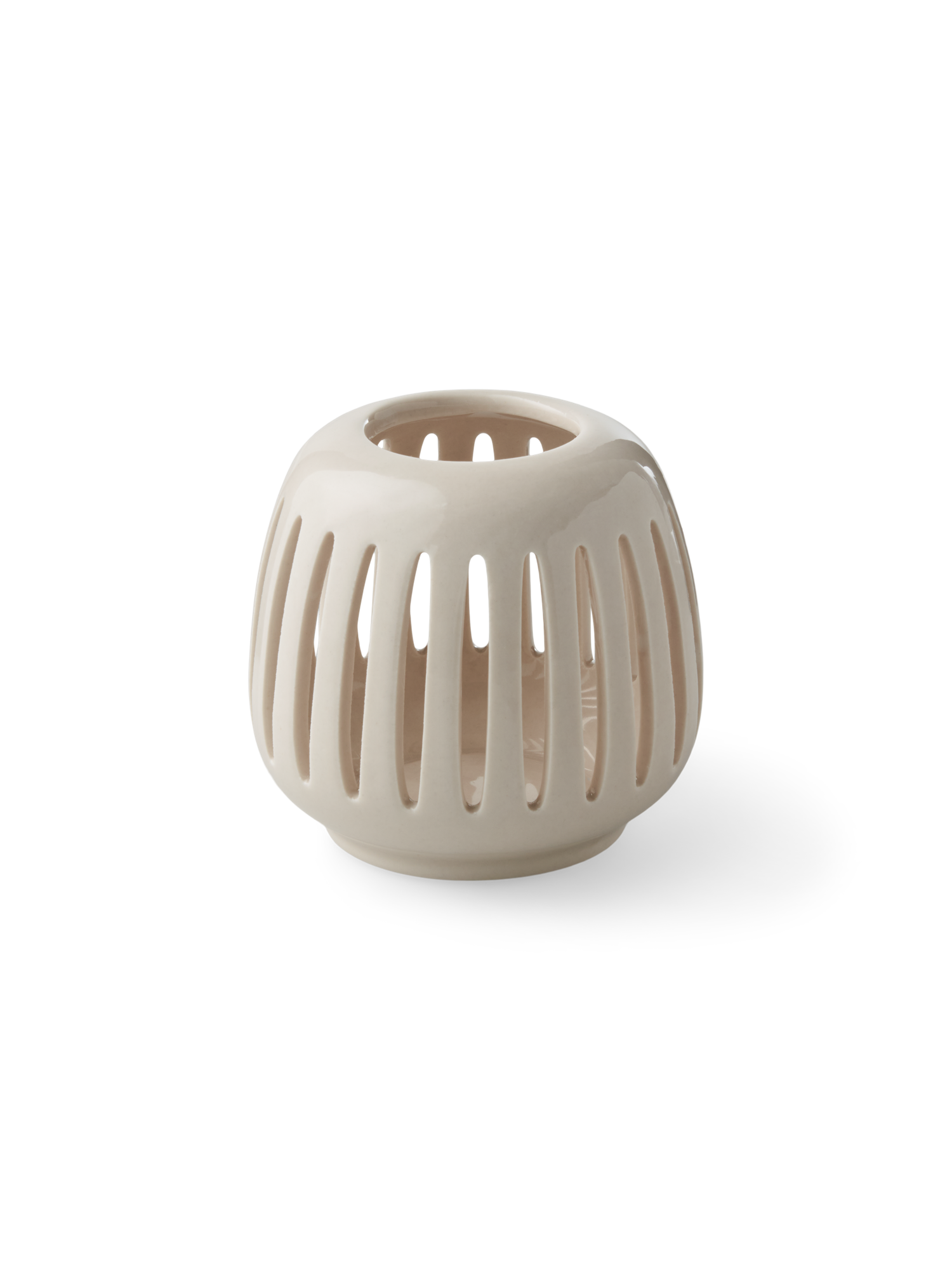 Fyrfadsstage | Porcelæn. Ø9 x 8,8 x 8,6 cm.  | Off White