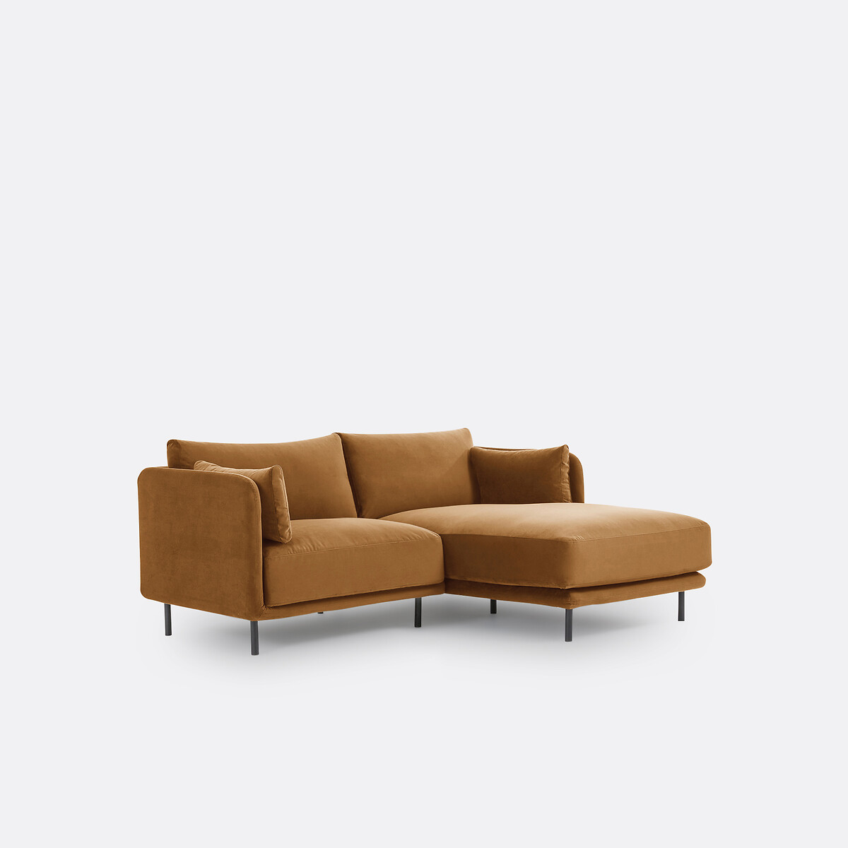 LA REDOUTE INTERIEURS<br>Sofá retangular compacto, veludo Victor